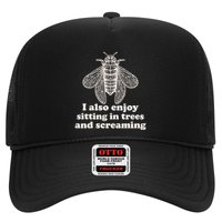 Funny Vintage Cicada I Also Enjoy Sitting In Trees And Screaming Trucker Hat