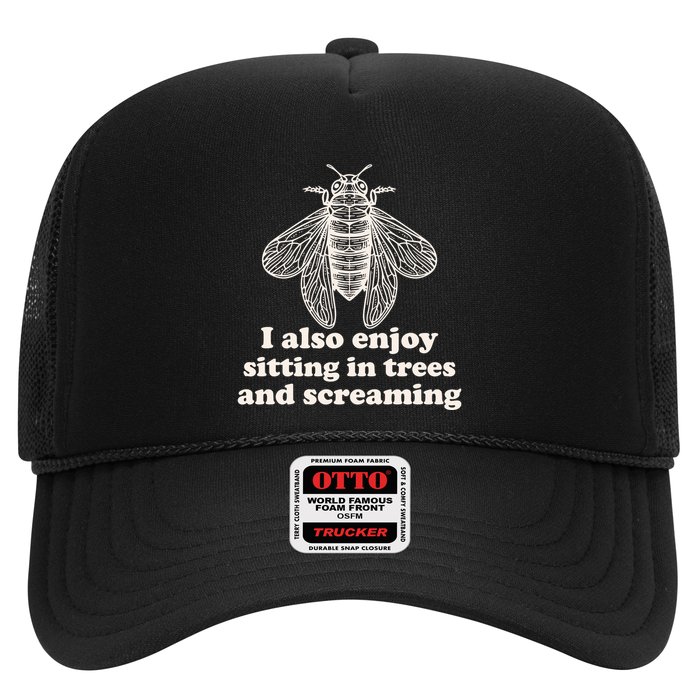 Funny Vintage Cicada I Also Enjoy Sitting In Trees And Screaming Trucker Hat