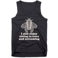 Funny Vintage Cicada I Also Enjoy Sitting In Trees And Screaming Tank Top