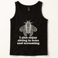 Funny Vintage Cicada I Also Enjoy Sitting In Trees And Screaming Tank Top