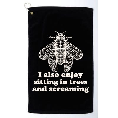 Funny Vintage Cicada I Also Enjoy Sitting In Trees And Screaming Golf Towel
