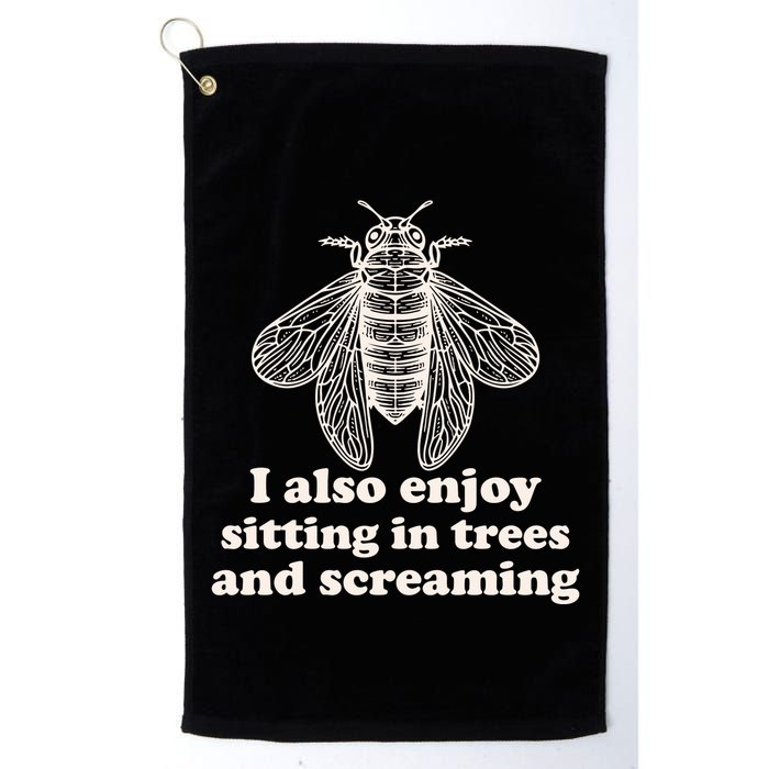 Funny Vintage Cicada I Also Enjoy Sitting In Trees And Screaming Golf Towel
