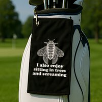 Funny Vintage Cicada I Also Enjoy Sitting In Trees And Screaming Golf Towel