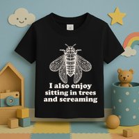 Funny Vintage Cicada I Also Enjoy Sitting In Trees And Screaming Toddler T-Shirt