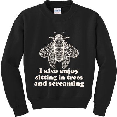 Funny Vintage Cicada I Also Enjoy Sitting In Trees And Screaming Kids Sweatshirt