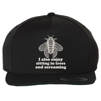 Funny Vintage Cicada I Also Enjoy Sitting In Trees And Screaming Wool Snapback Cap