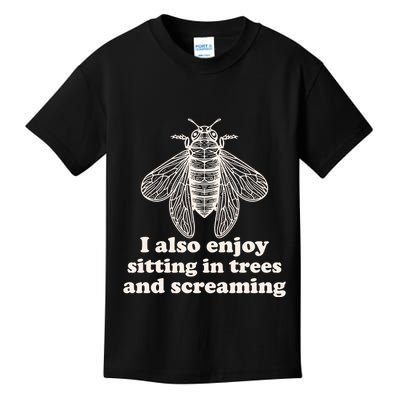 Funny Vintage Cicada I Also Enjoy Sitting In Trees And Screaming Kids T-Shirt