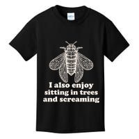 Funny Vintage Cicada I Also Enjoy Sitting In Trees And Screaming Kids T-Shirt