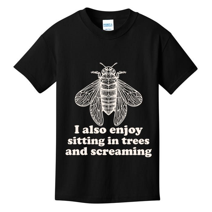 Funny Vintage Cicada I Also Enjoy Sitting In Trees And Screaming Kids T-Shirt
