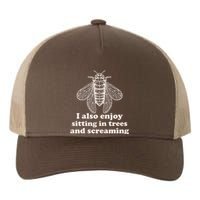 Funny Vintage Cicada I Also Enjoy Sitting In Trees And Screaming Yupoong Adult 5-Panel Trucker Hat