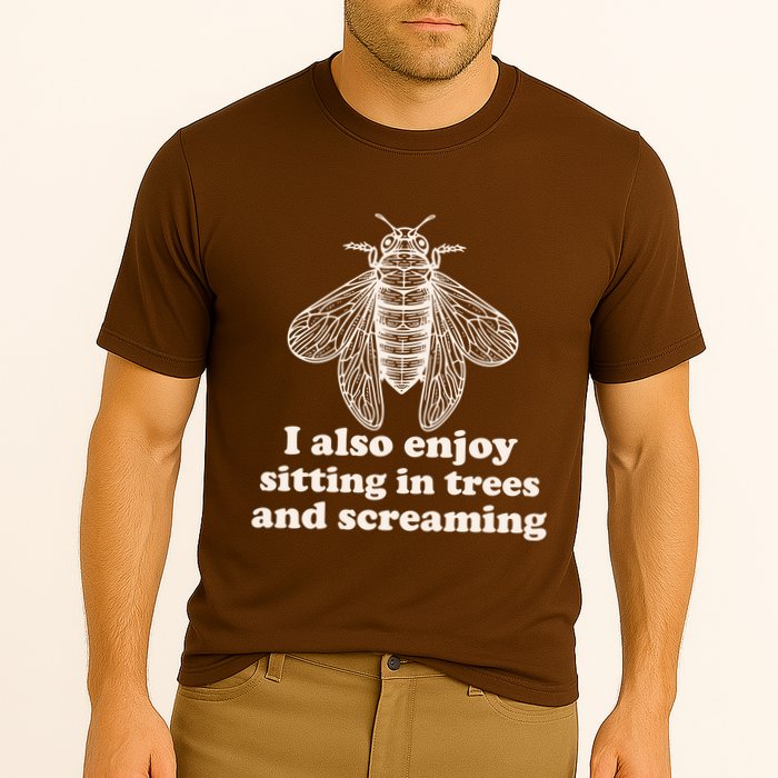 Funny Vintage Cicada I Also Enjoy Sitting In Trees And Screaming Performance Shirt