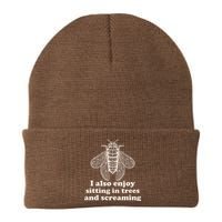 Funny Vintage Cicada I Also Enjoy Sitting In Trees And Screaming Knit Cap Winter Beanie