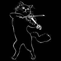 Fiddle Violin Cat Musician Instrument Band Strings Cooling Performance Crew T-Shirt