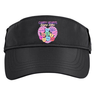 Funny Valentine Candy Hearts Surgery Edition Adult Drive Performance Visor