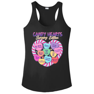 Funny Valentine Candy Hearts Surgery Edition Ladies PosiCharge Competitor Racerback Tank