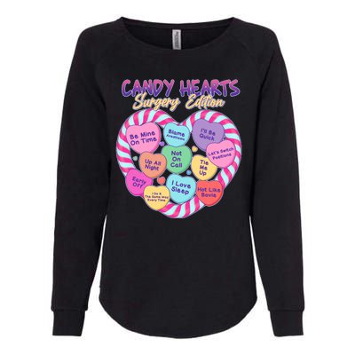 Funny Valentine Candy Hearts Surgery Edition Womens California Wash Sweatshirt