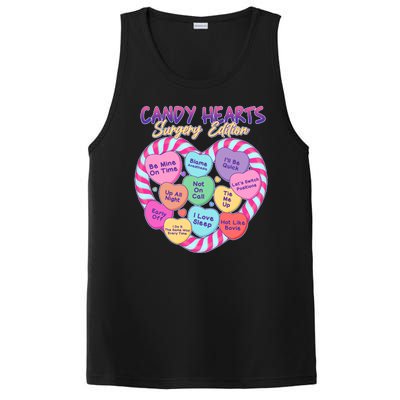 Funny Valentine Candy Hearts Surgery Edition PosiCharge Competitor Tank