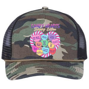 Funny Valentine Candy Hearts Surgery Edition Retro Rope Trucker Hat Cap