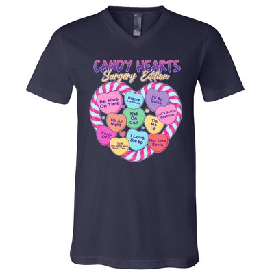 Funny Valentine Candy Hearts Surgery Edition V-Neck T-Shirt