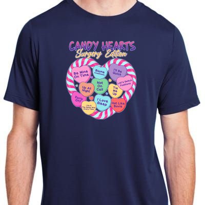 Funny Valentine Candy Hearts Surgery Edition Adult ChromaSoft Performance T-Shirt