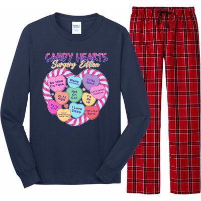 Funny Valentine Candy Hearts Surgery Edition Long Sleeve Pajama Set