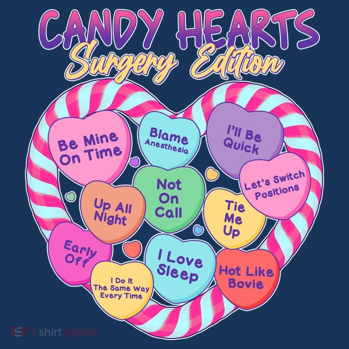 Funny Valentine Candy Hearts Surgery Edition Flatbill Hat