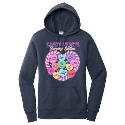 Funny Valentine Candy Hearts Surgery Edition Women's Pullover Hoodie