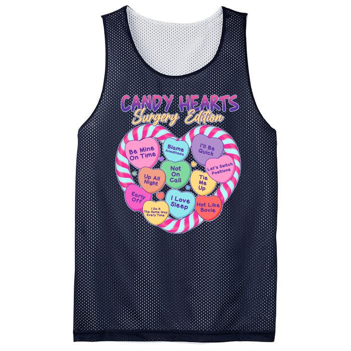 Funny Valentine Candy Hearts Surgery Edition Mesh Reversible Basketball Jersey Tank