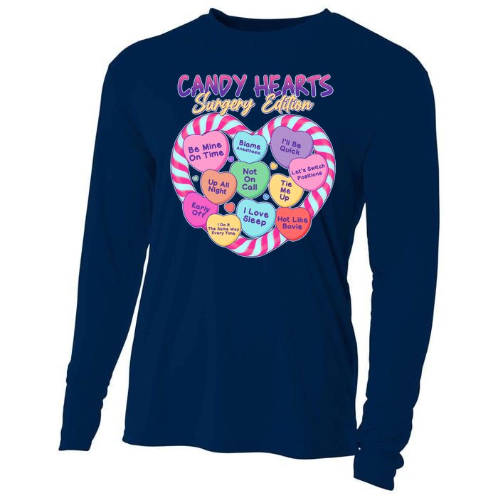 Funny Valentine Candy Hearts Surgery Edition Cooling Performance Long Sleeve Crew