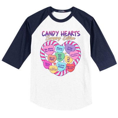 Funny Valentine Candy Hearts Surgery Edition Baseball Sleeve Shirt