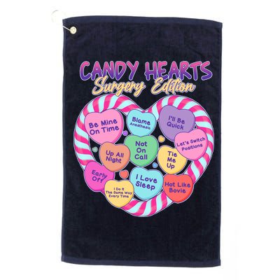 Funny Valentine Candy Hearts Surgery Edition Golf Towel