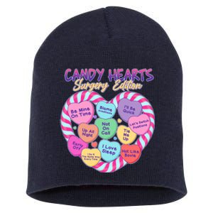 Funny Valentine Candy Hearts Surgery Edition Short Acrylic Beanie