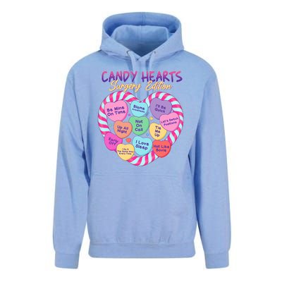 Funny Valentine Candy Hearts Surgery Edition Unisex Surf Hoodie