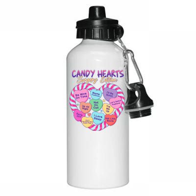 Funny Valentine Candy Hearts Surgery Edition Aluminum Water Bottle