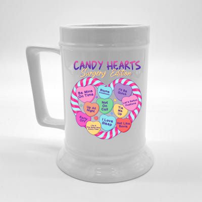 Funny Valentine Candy Hearts Surgery Edition Beer Stein