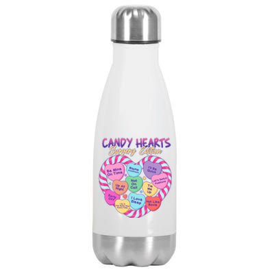 Funny Valentine Candy Hearts Surgery Edition Stainless Steel Insulated Water Bottle