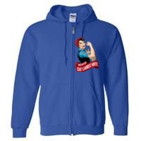 Funny Vintage Childless Cat Ladies Vote Rosie The Riveter Full Zip Hoodie