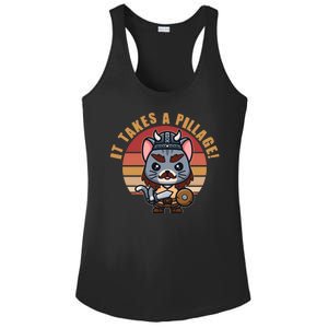 Funny Viking Cat It Takes A Pillage Ladies PosiCharge Competitor Racerback Tank