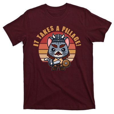 Funny Viking Cat It Takes A Pillage T-Shirt