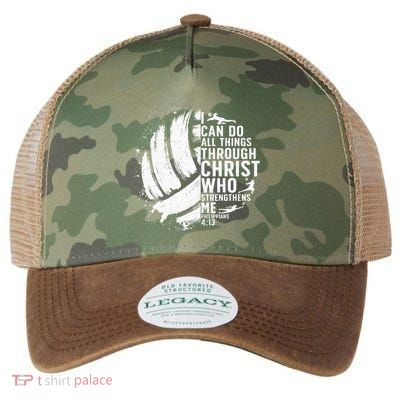 Funny Volleyball Christian Design Girls Legacy Tie Dye Trucker Hat
