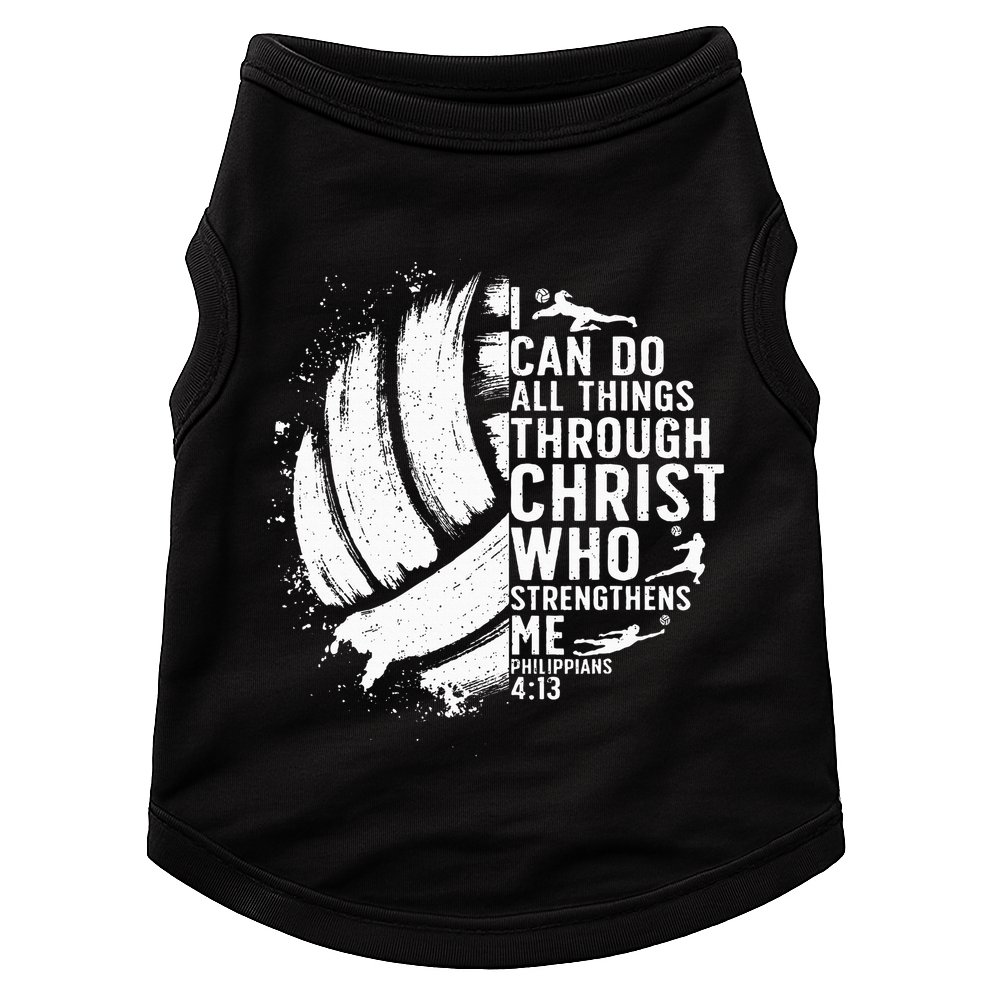Funny Volleyball Christian Design Girls Doggie Tank