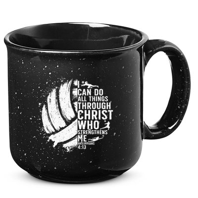 Funny Volleyball Christian Design Girls 15oz Campfire Ceramic Mug