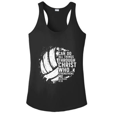 Funny Volleyball Christian Design Girls Ladies PosiCharge Competitor Racerback Tank