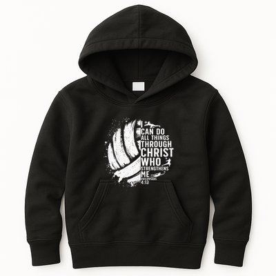 Funny Volleyball Christian Design Girls Kids Hoodie