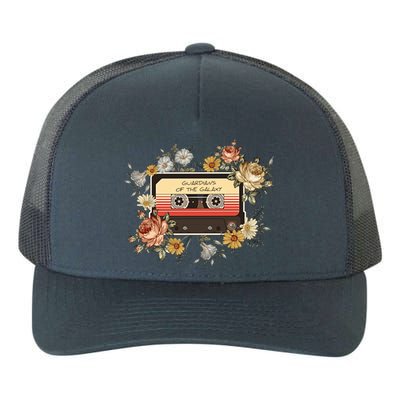 Floral Vintage Cattsette Tape Galaxy Yupoong Adult 5-Panel Trucker Hat