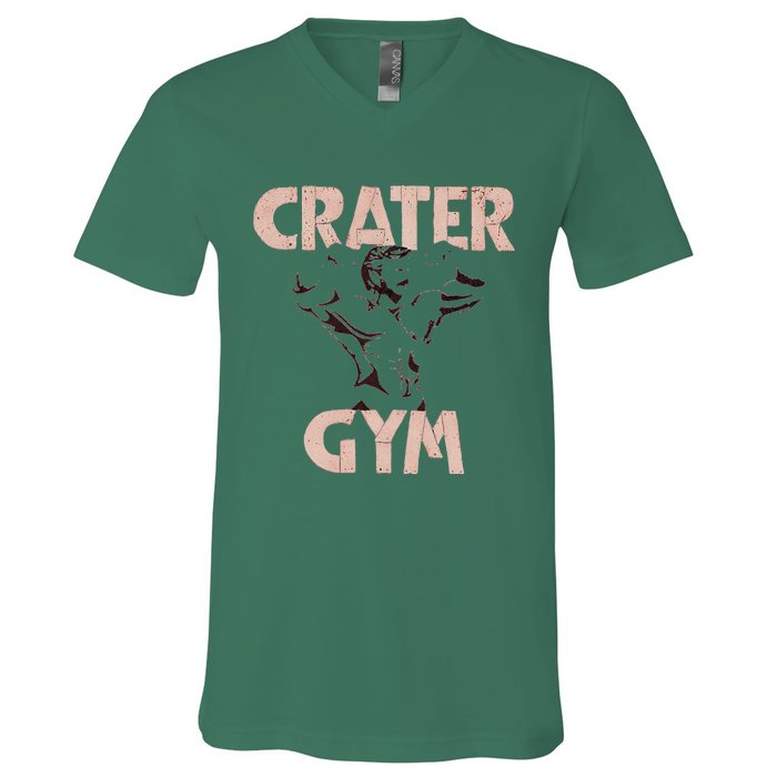 Funny Vintage Crater Gym V-Neck T-Shirt