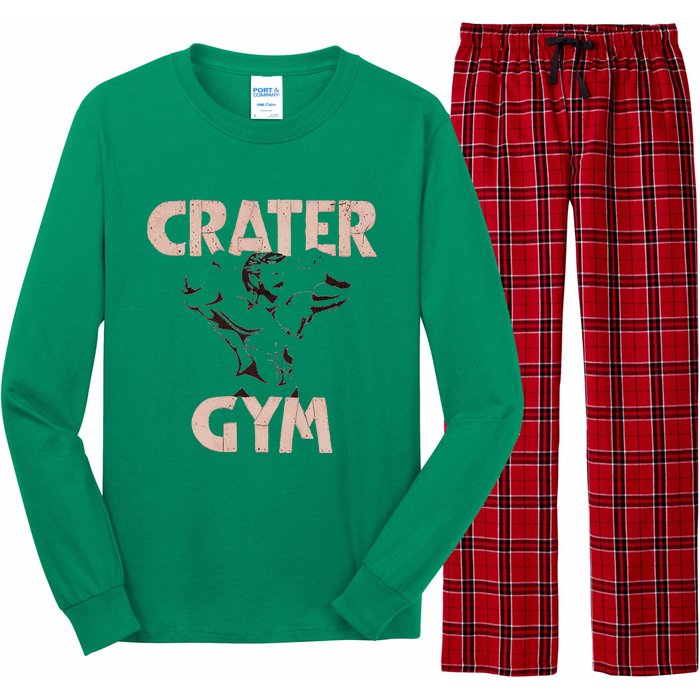 Funny Vintage Crater Gym Long Sleeve Pajama Set