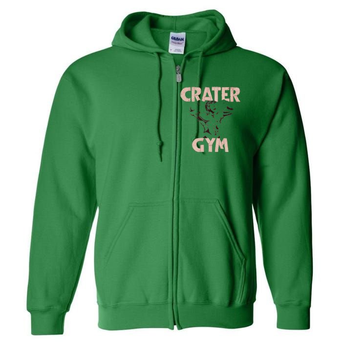 Funny Vintage Crater Gym Full Zip Hoodie