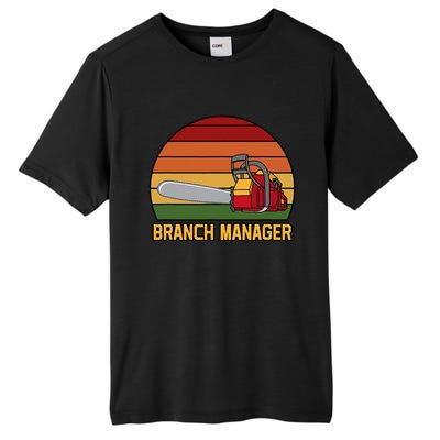 Funny Vintage Chainsaw Branch Manager Lumberjack And Logger Tall Fusion ChromaSoft Performance T-Shirt