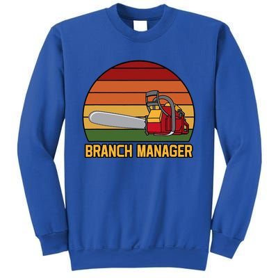 Funny Vintage Chainsaw Branch Manager Lumberjack And Logger Sweatshirt